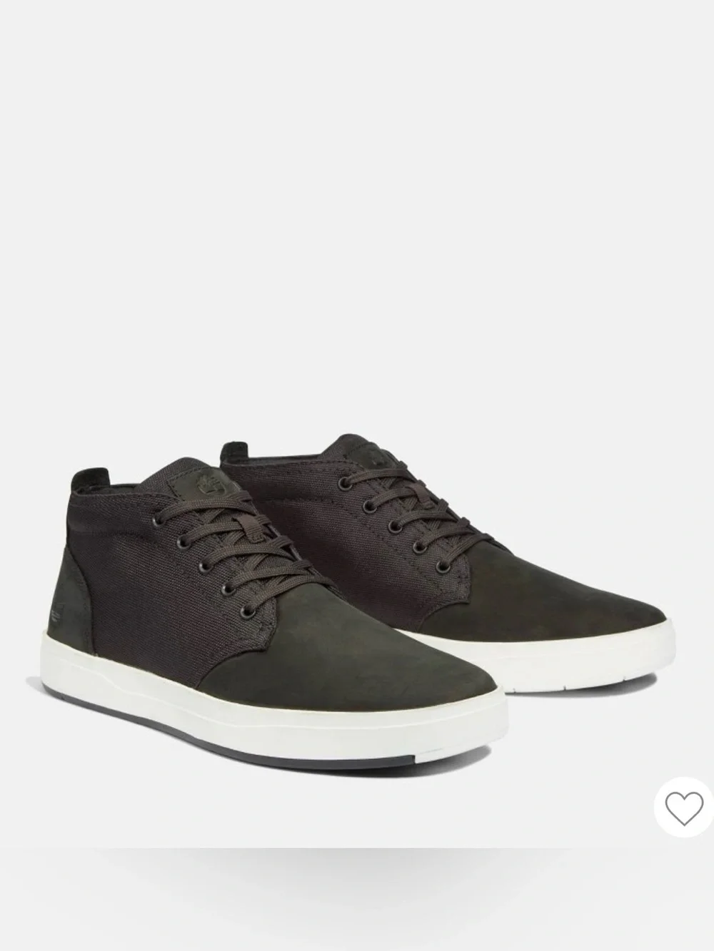 Timberland Men's Black Chukka Boots with White Sole